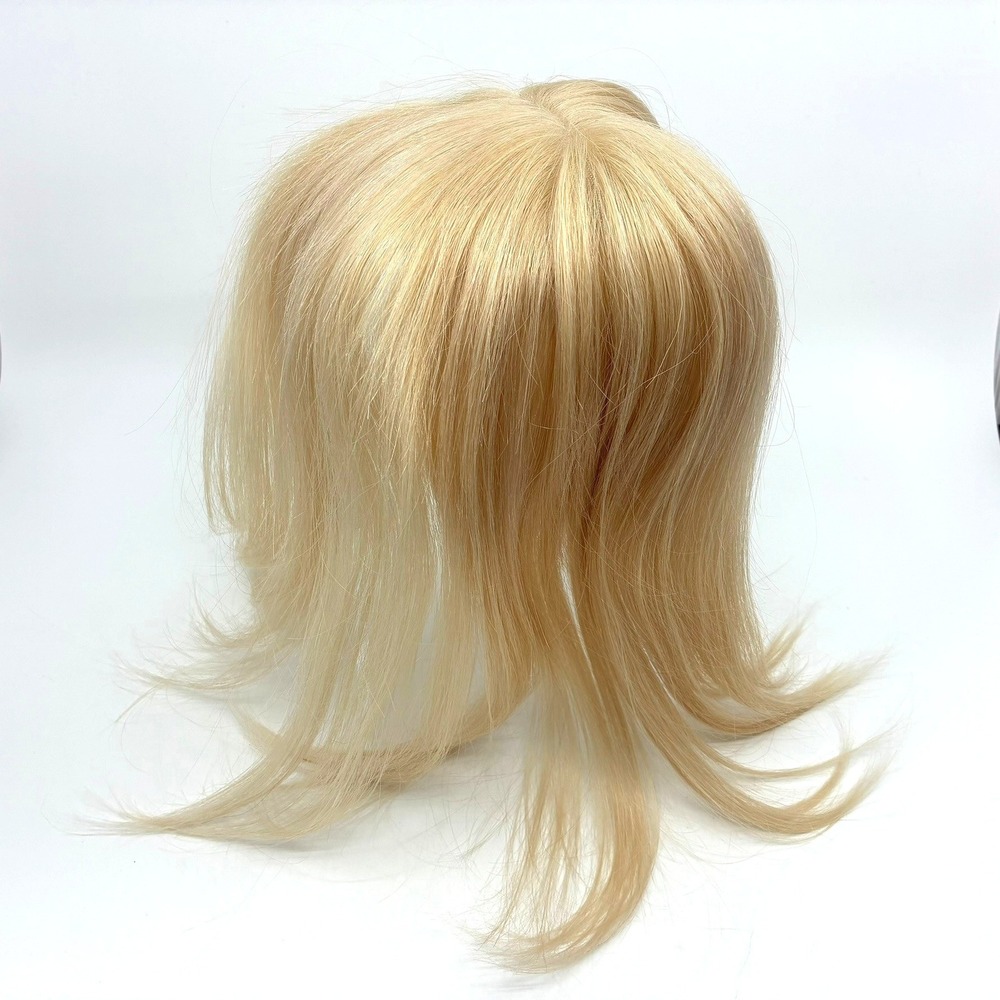 Hairtalk Top of the Head 19" Remy Human Hair Clip In Topper Platinum Blonde